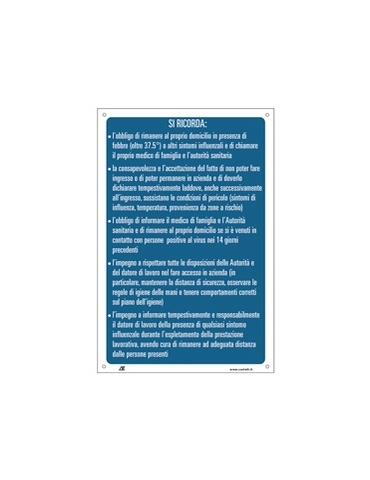 Etichetta 20x30cm "SI...